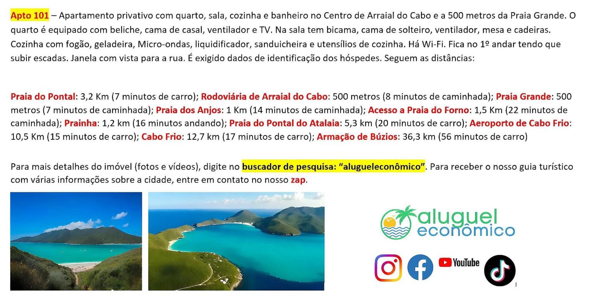 Arraial Do Cabo - Brisas Do Farol - Aluguel Economico Apartment Exterior photo