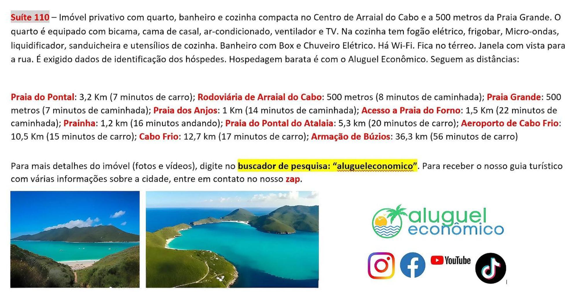Arraial Do Cabo - Brisas Do Farol - Aluguel Economico Apartment Exterior photo