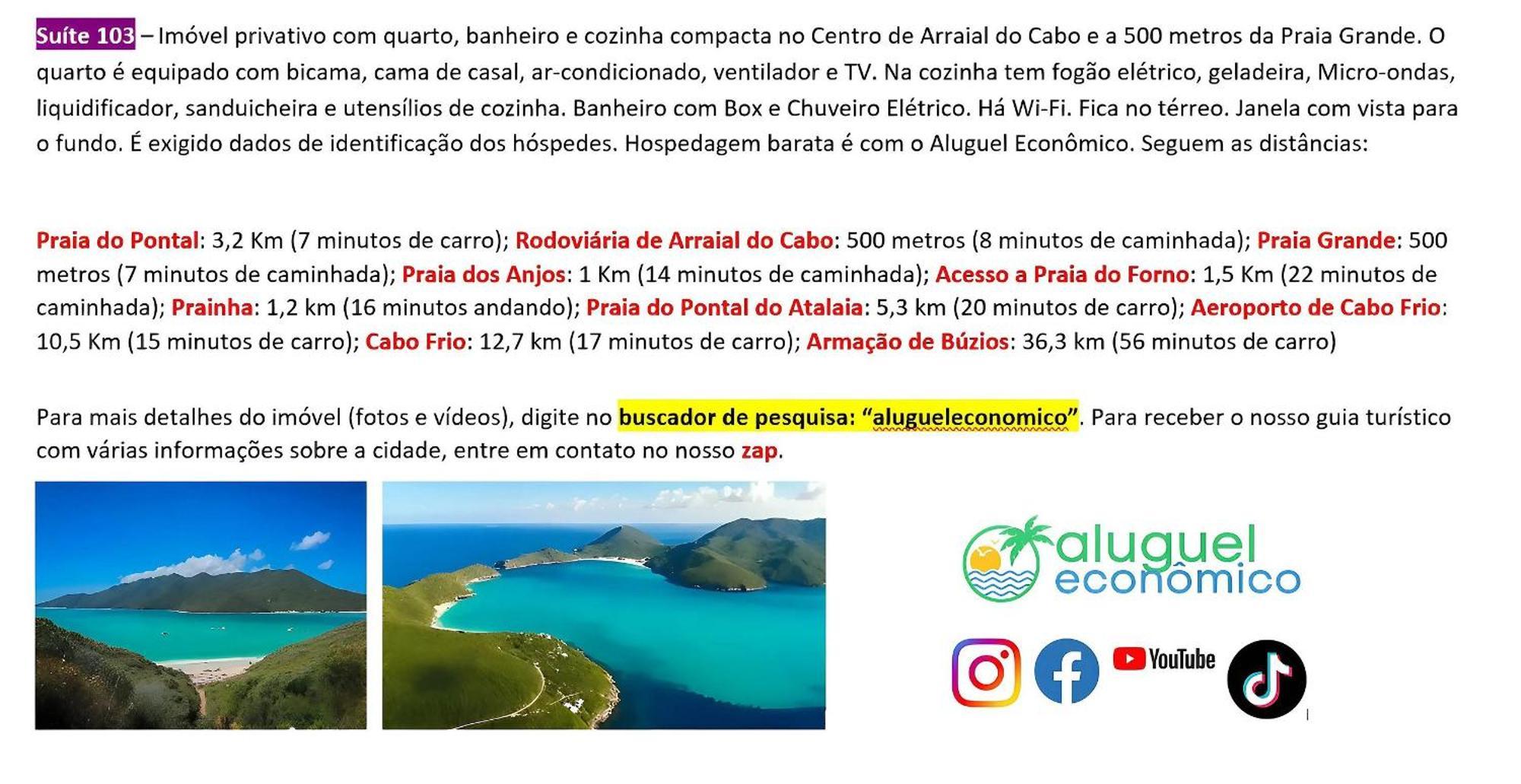 Arraial Do Cabo - Brisas Do Farol - Aluguel Economico Apartment Exterior photo