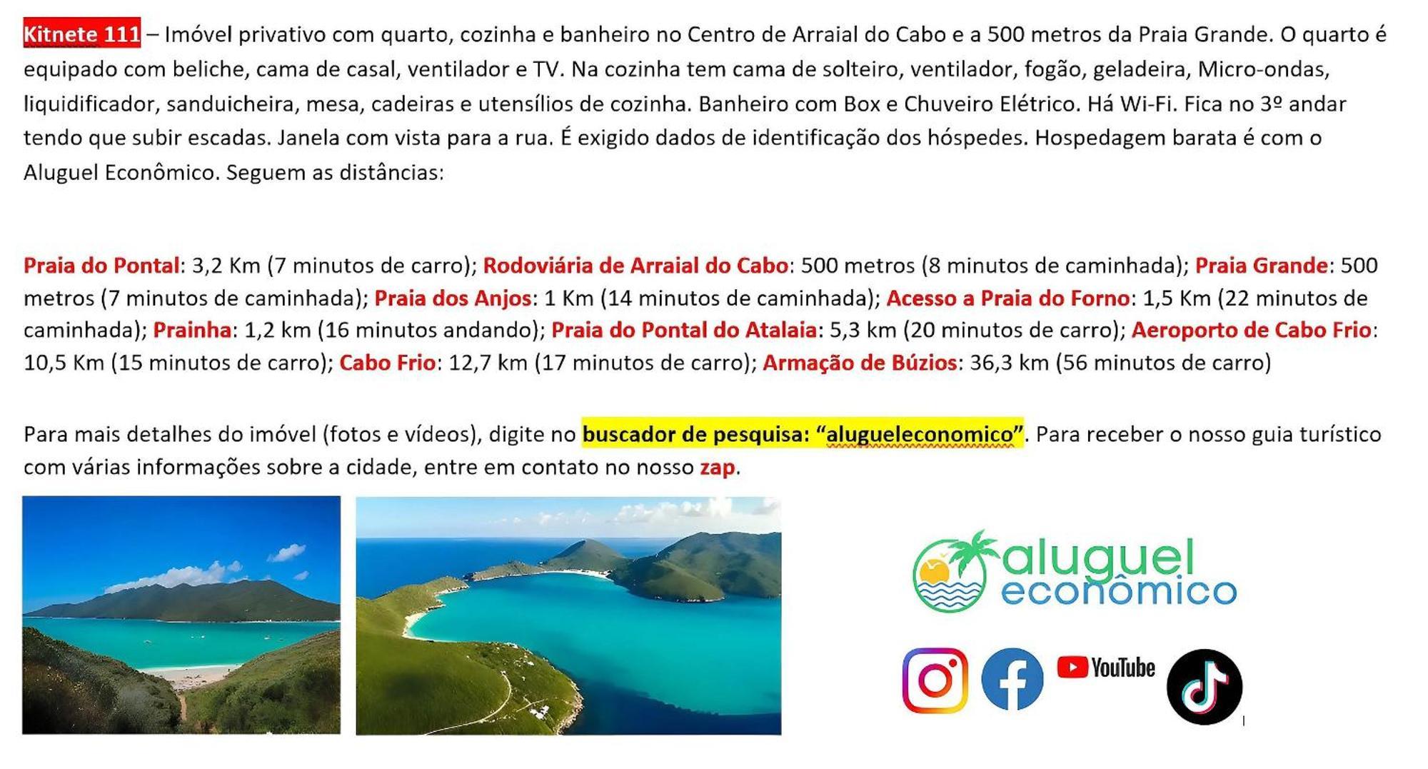 Arraial Do Cabo - Brisas Do Farol - Aluguel Economico Apartment Exterior photo