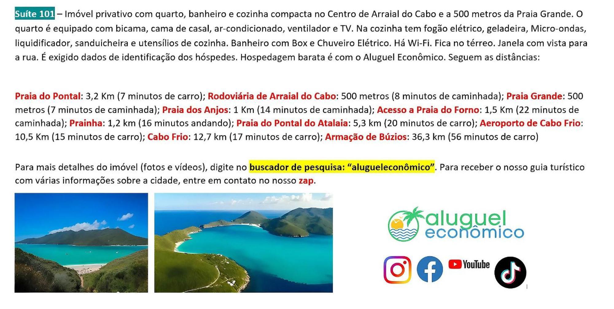 Arraial Do Cabo - Brisas Do Farol - Aluguel Economico Apartment Exterior photo